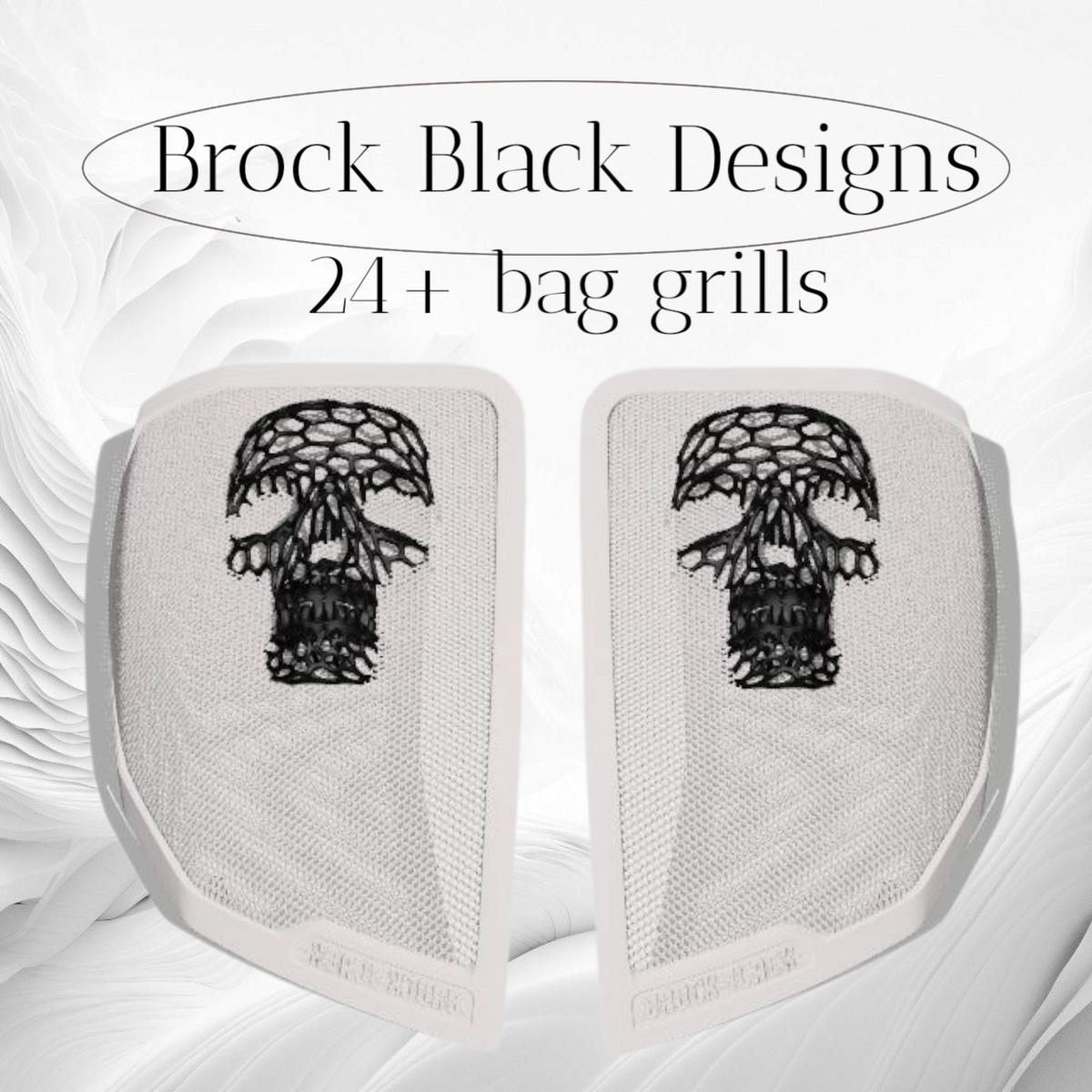 24+ Harley Davidson bag lid Speaker Grill Cover webbed skull