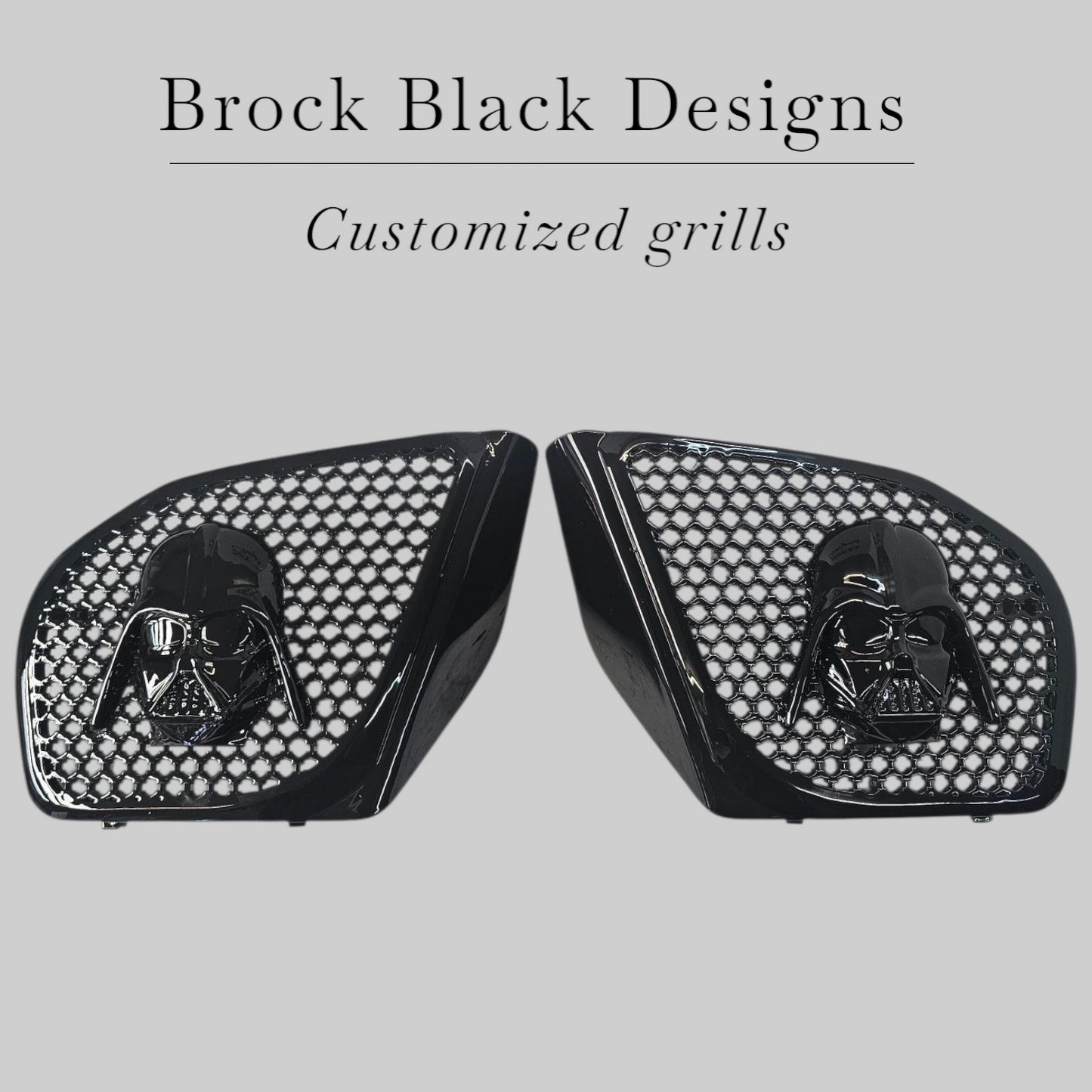 98 to 2024+ Road Glide 3D Vader speakers grill covers set