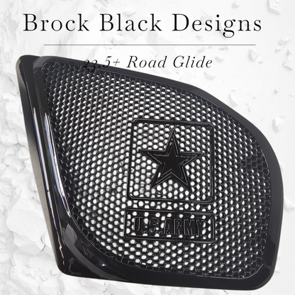 98-2024+ Road Glide 3D Army speakers grill covers set