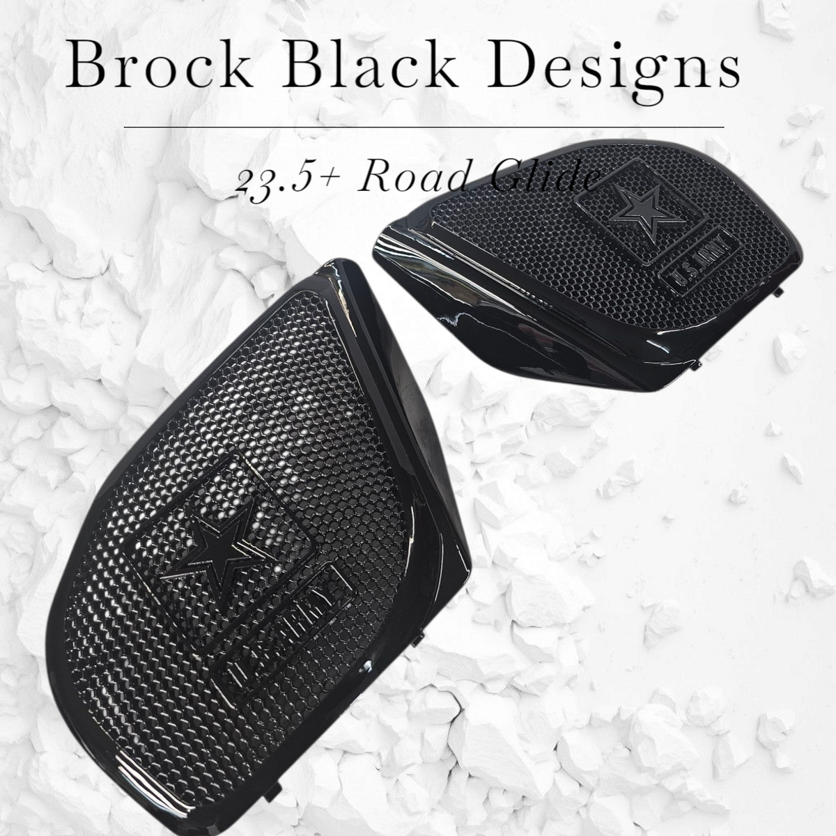 98-2024+ Road Glide 3D Army speakers grill covers set