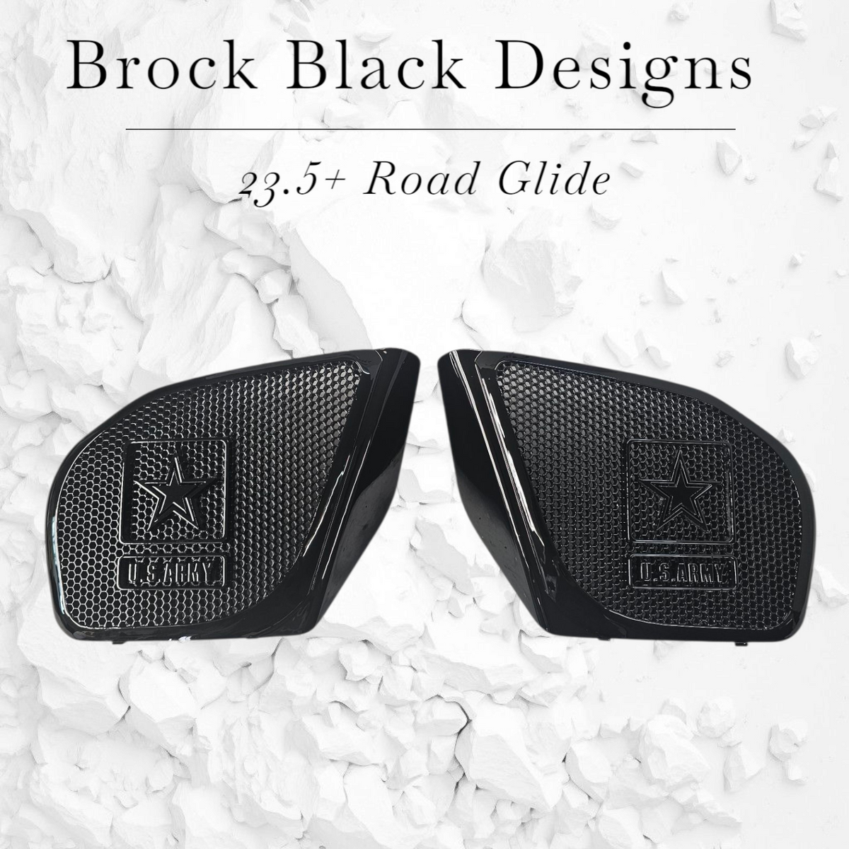 98-2024+ Road Glide 3D Army speakers grill covers set