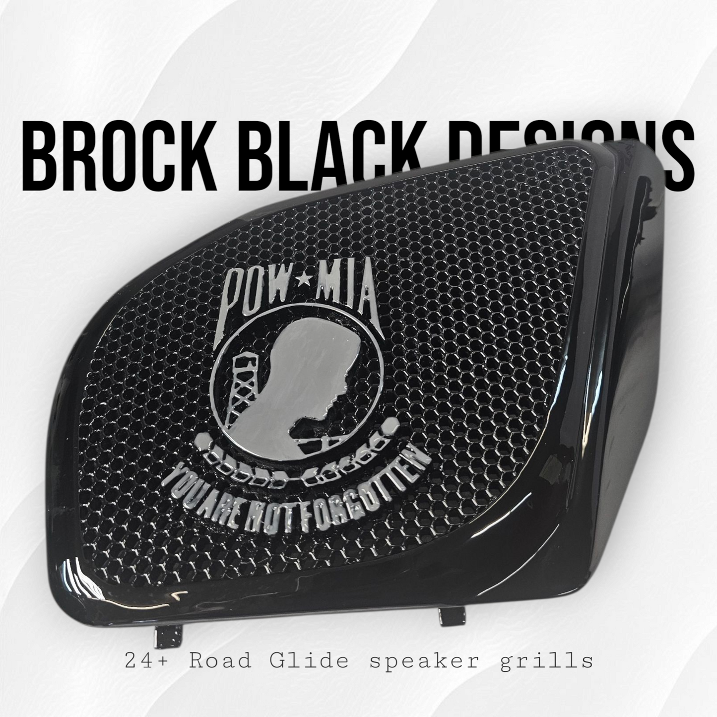 98-2024+ Road Glide 3D POW MIA TRIBUTE speakers grill covers set