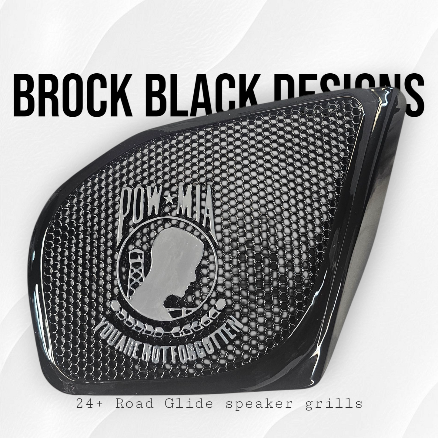98-2024+ Road Glide 3D POW MIA TRIBUTE speakers grill covers set