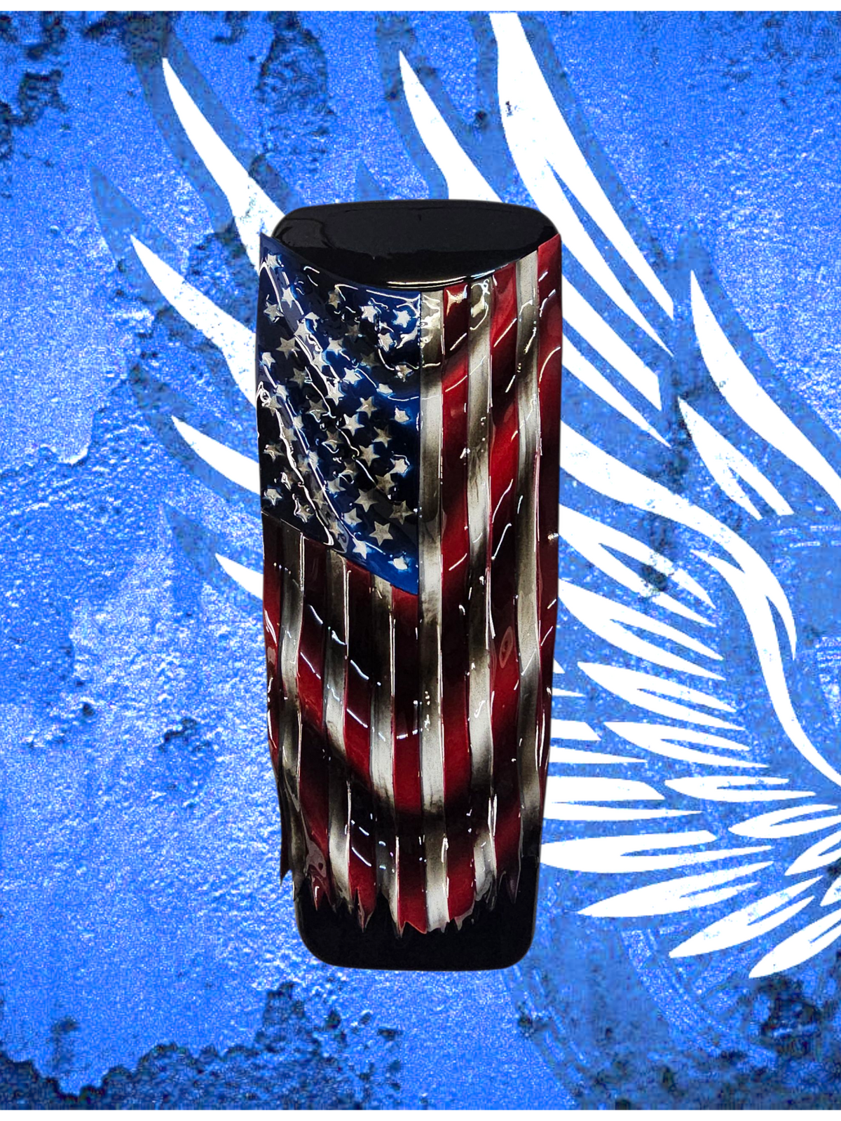 08+ Ultra/Electra glide touring console insert 3D draped American flag