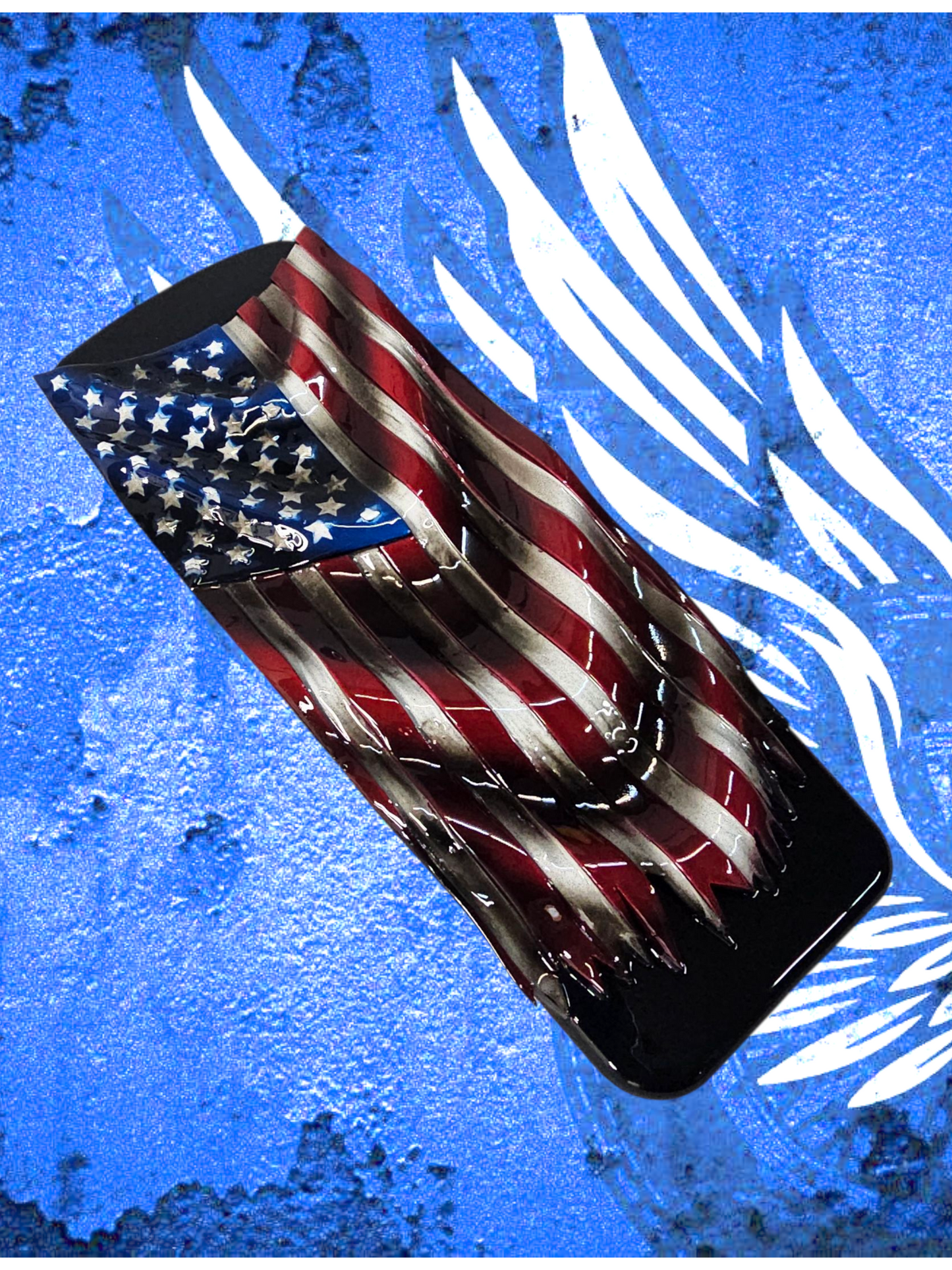 08+ Ultra/Electra glide touring console insert 3D draped American flag