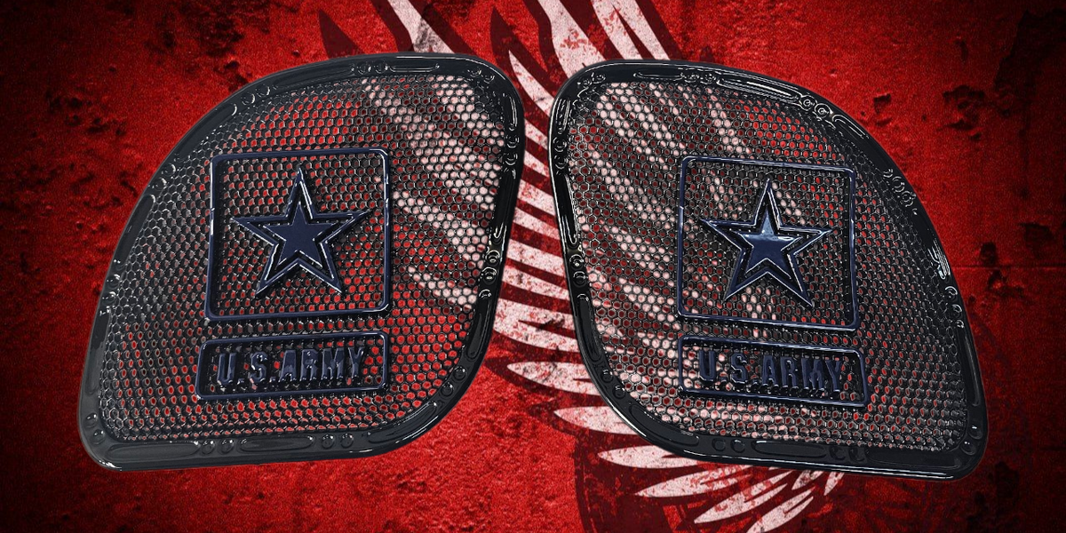 98-2024+ Road Glide 3D Army speakers grill covers set