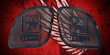 98-2024+ Road Glide 3D Army speakers grill covers set