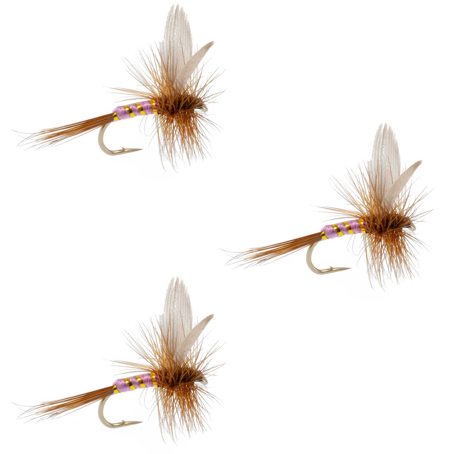 3 Pack Pink Lady Classic Dry Fly - Size 18