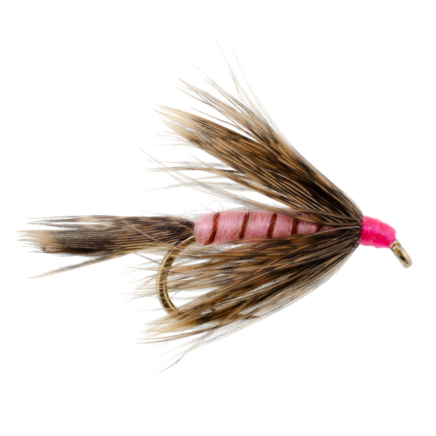 Fall Soft Hackle Grouse and Pink Wet Fly - 6 Flies Size 8