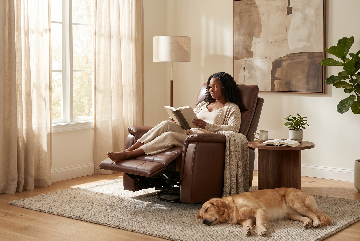 Pioneer Brown Manual Recliner