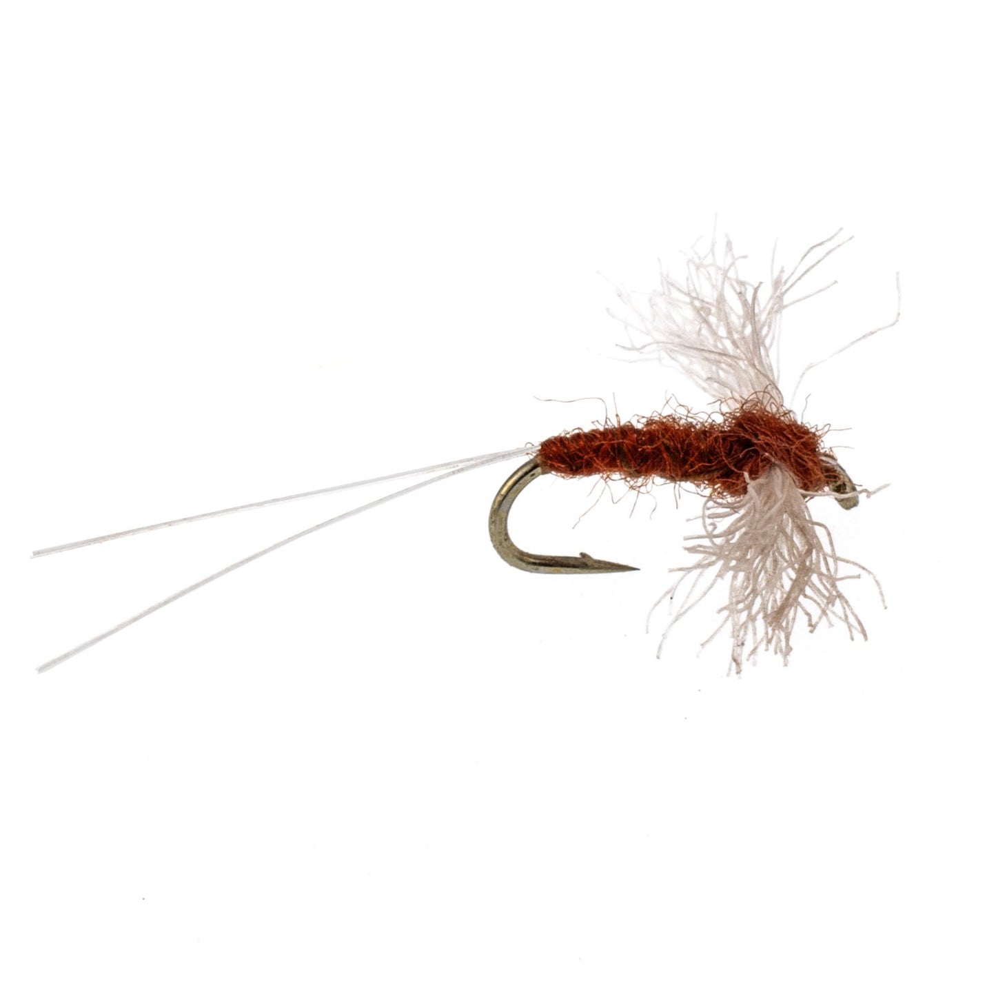 Poly Wing Rusty Spinner Mayfly 12 Flies Hook Size 18