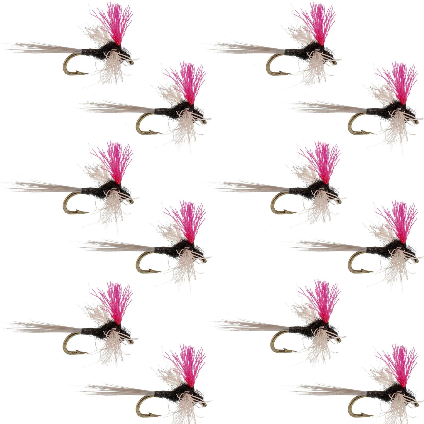 Trico Spinner High Visibility Pink Post 12 Flies Hook Size 22