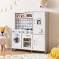 Pretend Play Kitchen for Kids Aged 3+ with Real Sounds and Lights-White