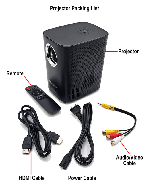 HoliScapes® USB Projector Kit - Ghostly Jump Scares + Projector + 5.5 ft x 9 ft Projection Screen