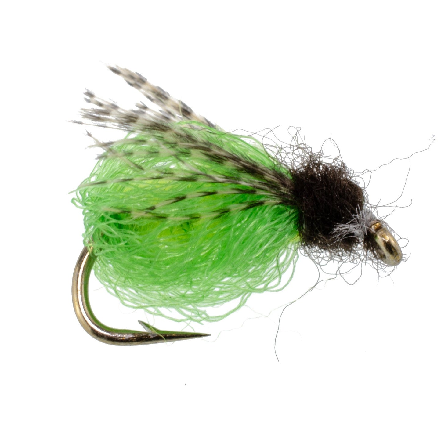 3 Pack LaFontaine Bright Green Deep Sparkle Caddis Pupa - Hook Size 16