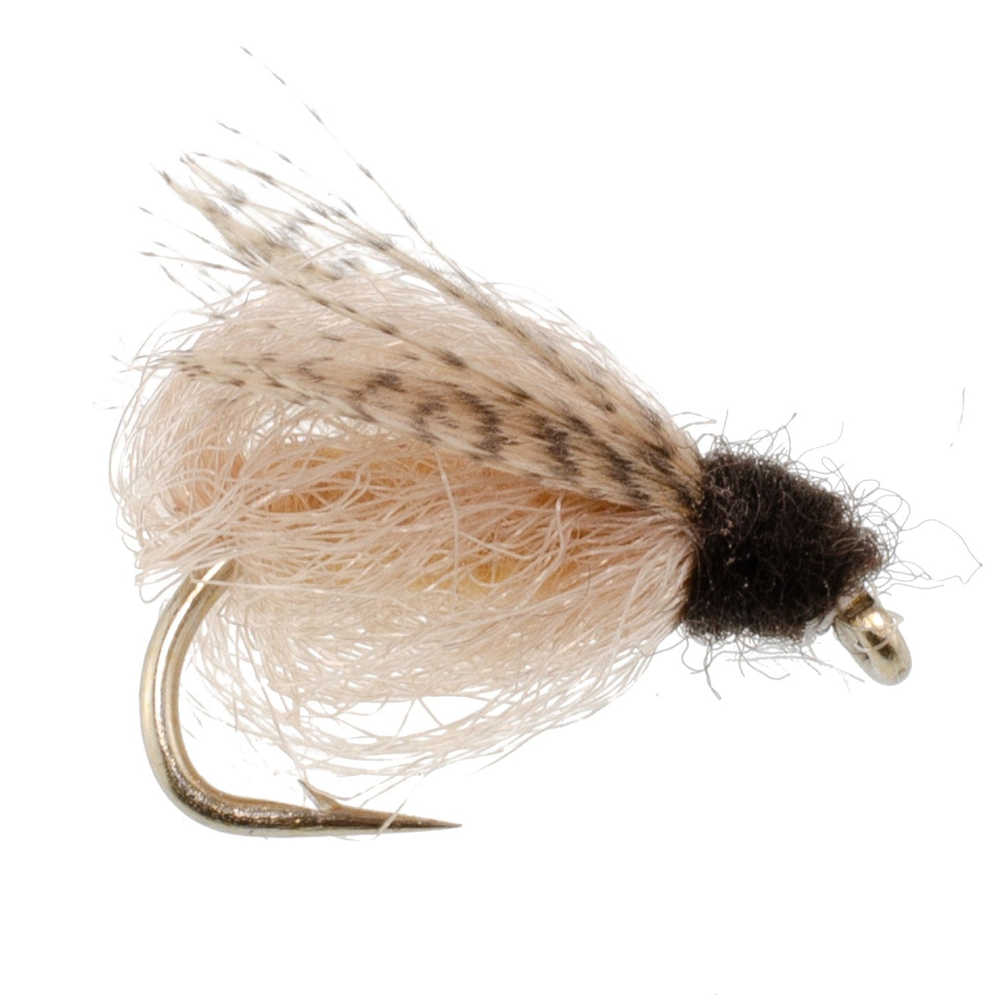 LaFontaine Tan Deep Sparkle Caddis Pupa - 6 Flies Hook Size 16