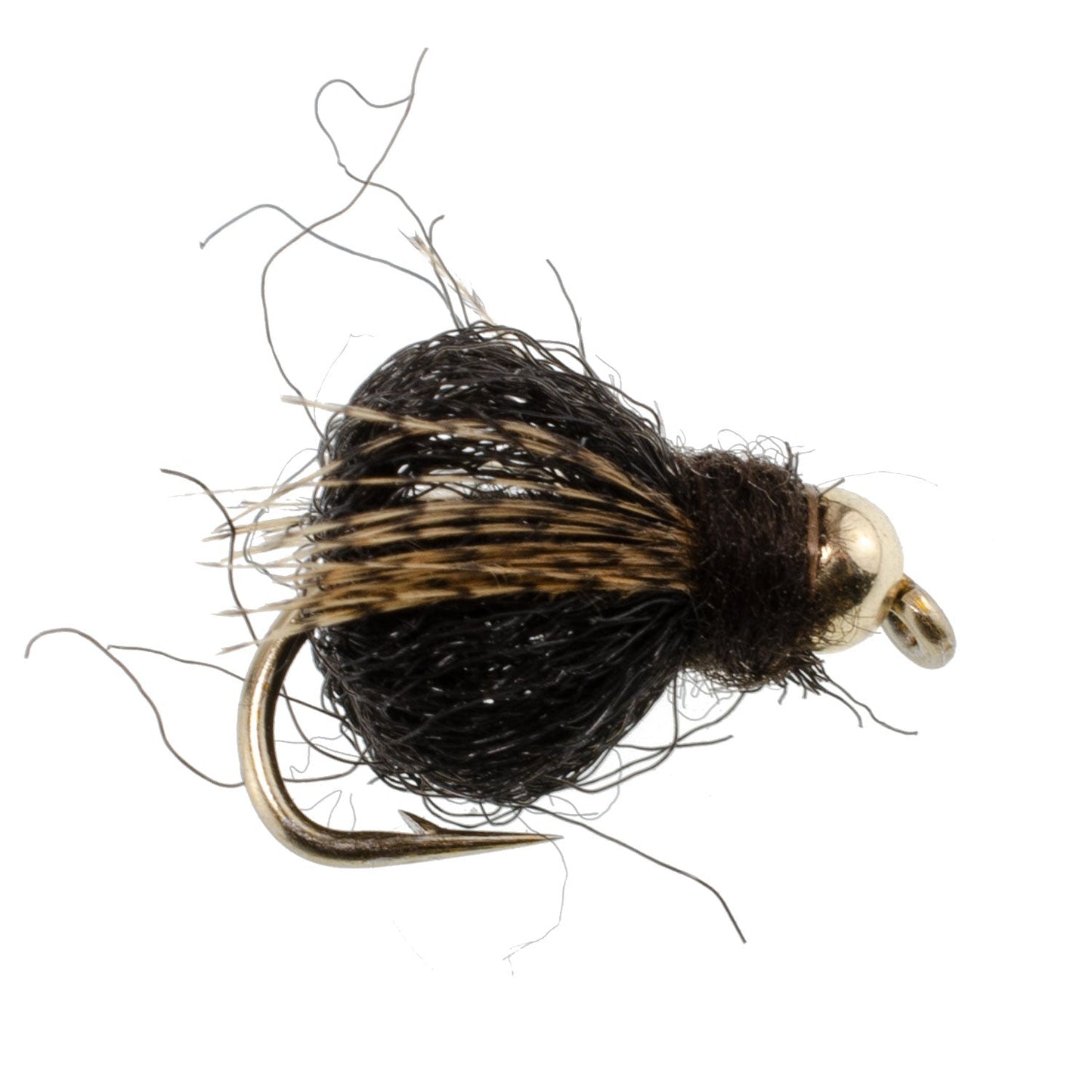 Bead Head LaFontaine Black Deep Sparkle Caddis Pupa - 12 Flies Size 16