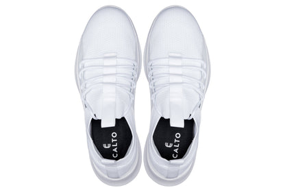 CALTO - Q131 - 2.4 Inches Taller (Off-White/White Sole) - Ultra Lightweight Sneakers