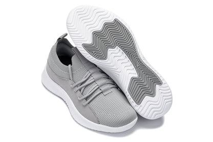 CALTO - Q134 - 2.4 Inches Taller (Light Gray/White Sole) - Ultra Lightweight Sneakers