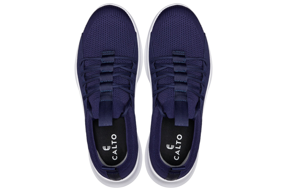 CALTO - Q135 - 2.4 Inches Taller (Navy/White Sole) - Ultra Lightweight Sneakers