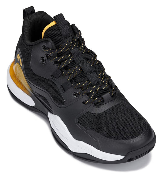 CALTO - Q391 - 3 Inches Taller (Black/Orange) - Basketball High-Top Sneakers