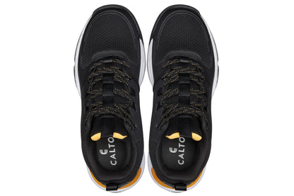CALTO - Q391 - 3 Inches Taller (Black/Orange) - Basketball High-Top Sneakers