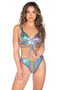 Iridescent Strappy Romper