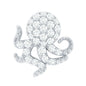 Moissanite Octopus Earring for Cartilage Piercing