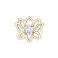 Nature Inspired Diamond Lotus Earring for Helix Piercing