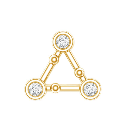 Diamond Open Triangle Earring for Conch Piercing