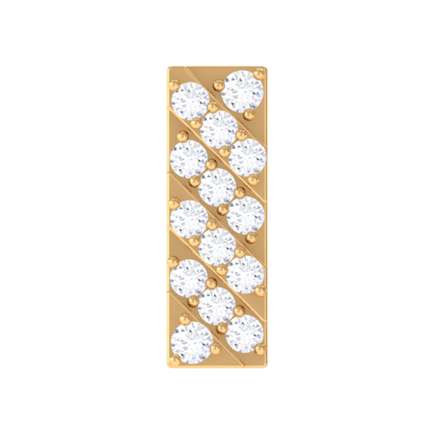 Genuine Diamond Bar Earring for Cartilage Piercing
