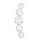 Bezel Set Round Moissanite Curved Crawler Earring