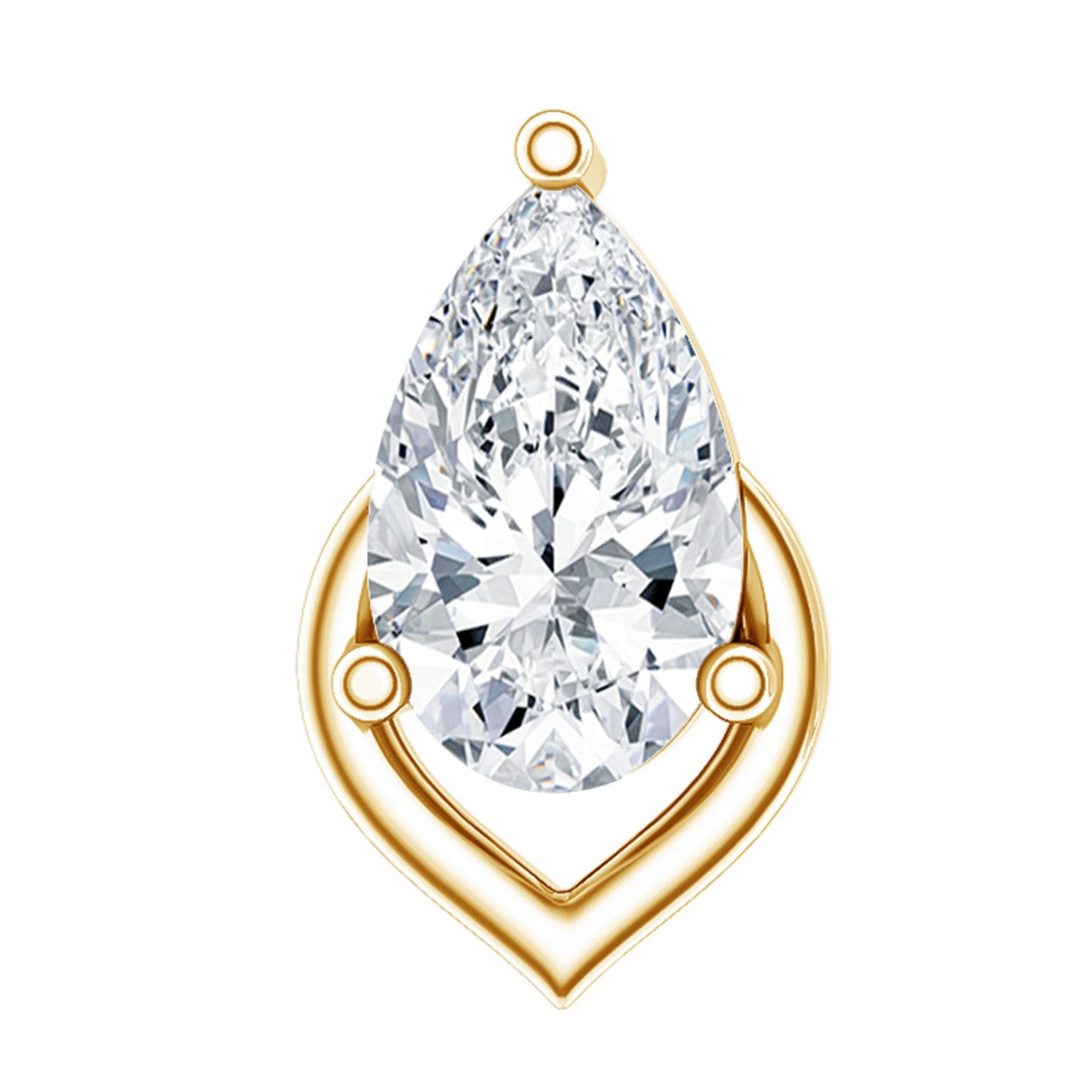 3X5MM Pear Shape Moissanite Solitaire Cartilage Earring