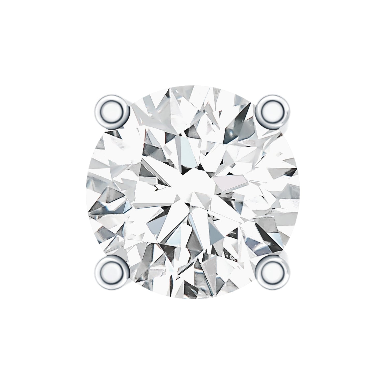 Tiny Round Moissanite Conch Earring with Flat Back