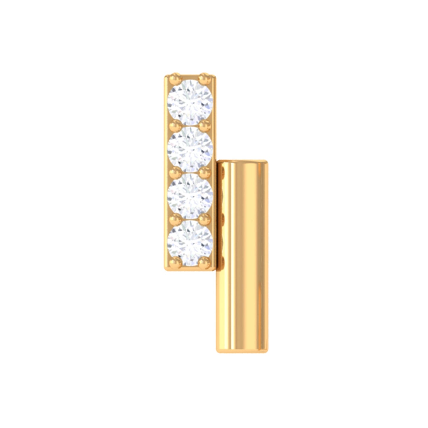 Minimalist Diamond Bar Tragus Earring