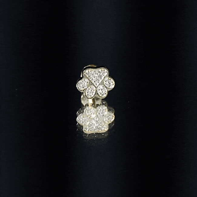 Certified Diamond Paw Cartilage Earring