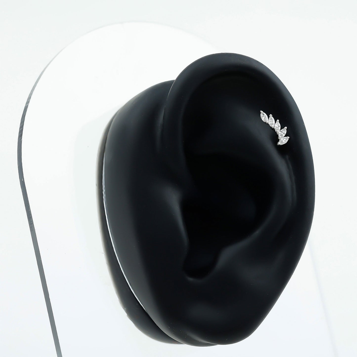 Marquise Diamond Crawler Earring for Helix Piercing