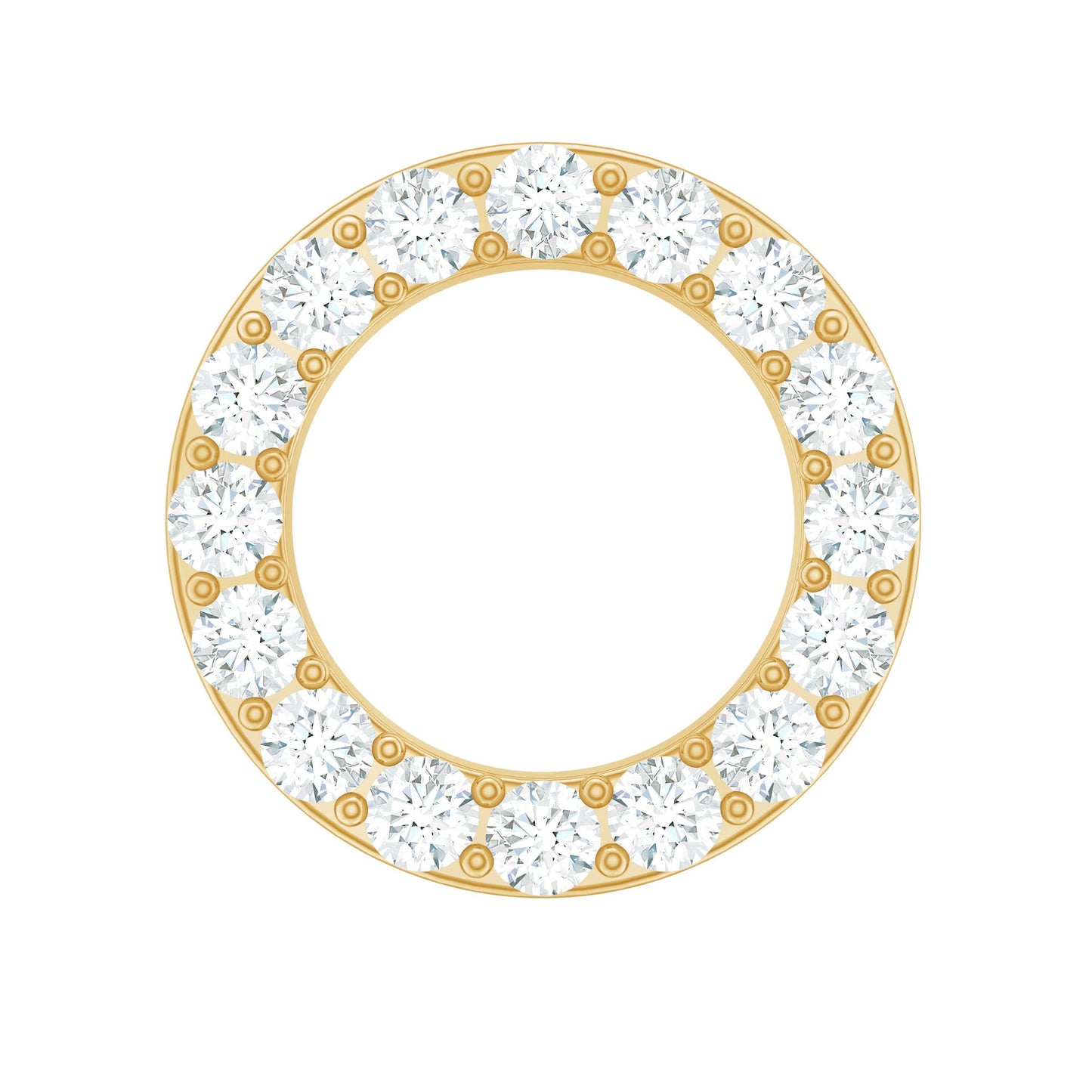 Brilliant Cut Diamond Circle Earring for Helix Piercing