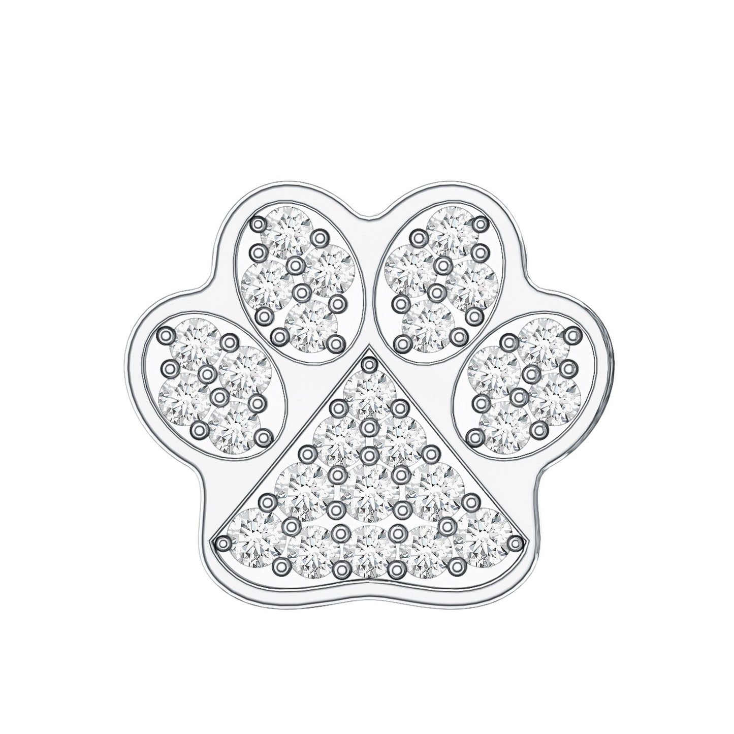Certified Diamond Paw Cartilage Earring
