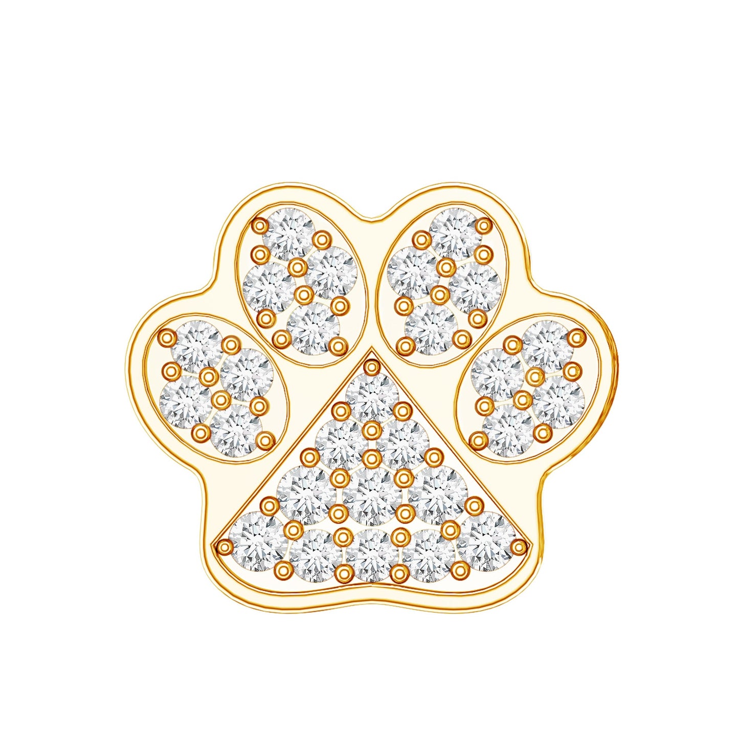 Certified Diamond Paw Cartilage Earring