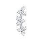 Simple Diamond Curved Helix Earring with Flat Back