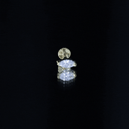 Marquise Diamond Solitaire Earring for Helix Piercing