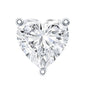 Solitaire Diamond Heart Earring with Flat Back