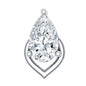 Pear Shape Diamond Solitaire Earring for Helix Piercing
