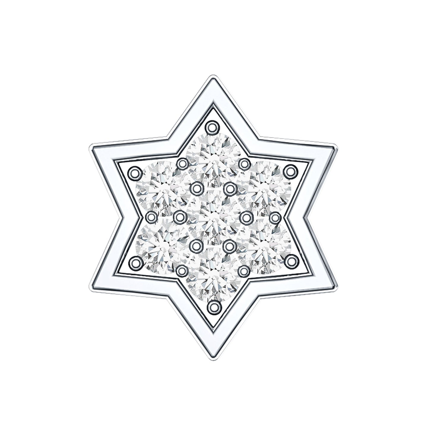 Certified Diamond Star Earring for Helix Piercing