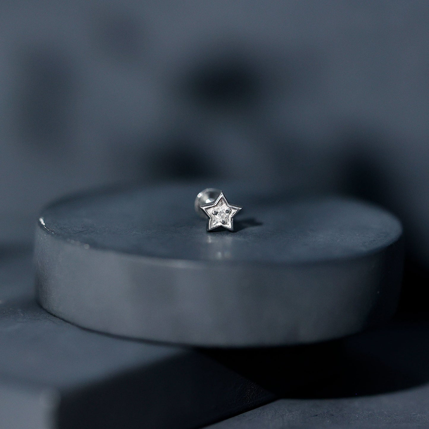 Dainty Diamond Star Earring for Tragus Piercing