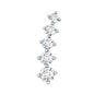 Minimal Graduated Diamond Crawler Earring