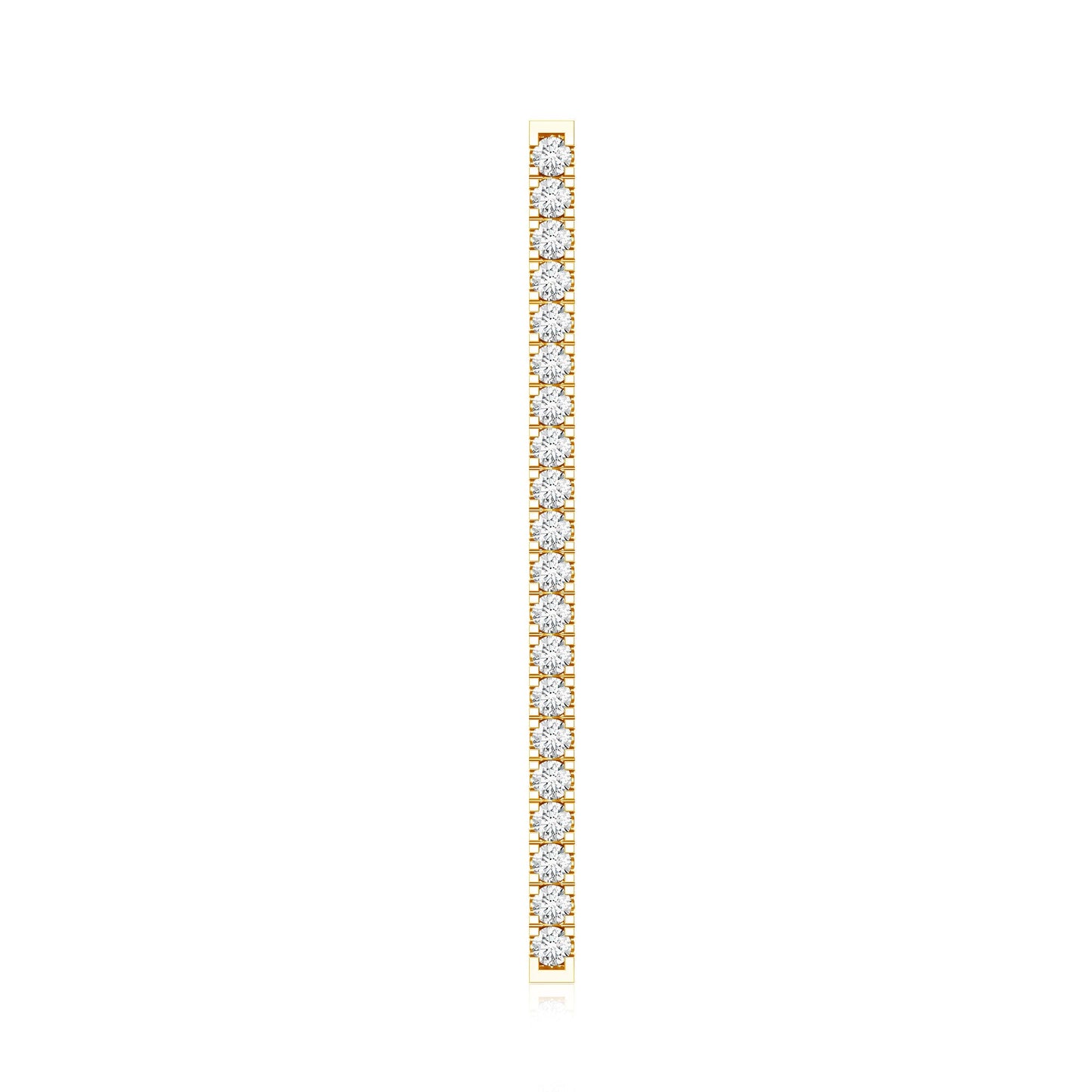 Pave Set Diamond Bar Ear Cuff No Piercing