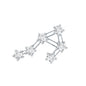 Certified Diamond Libra Constellation Piercing Earring