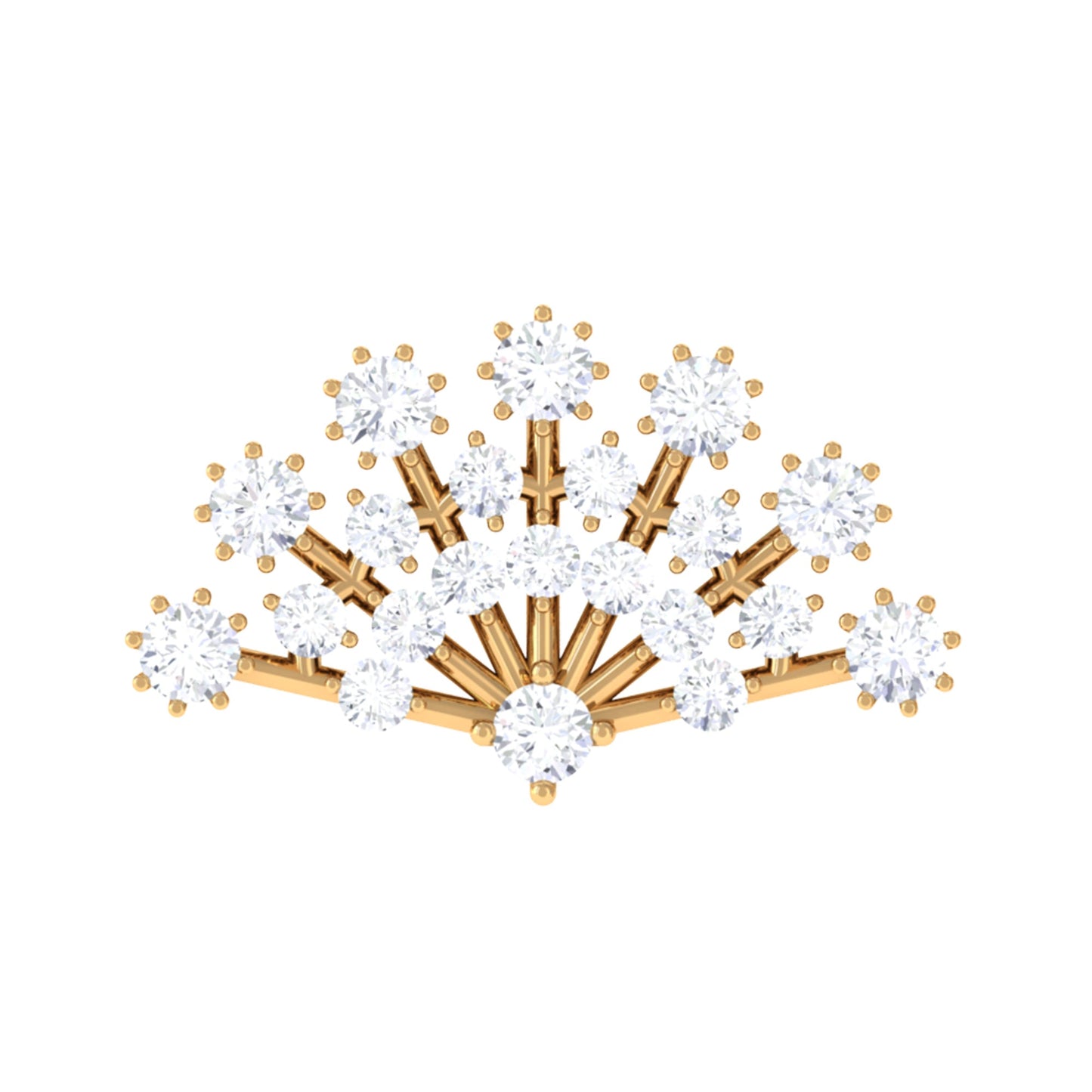 Unique Diamond Fan Cartilage Earring for Women